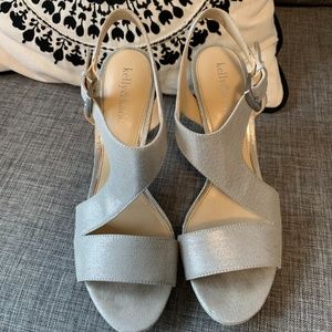 Silver High Heels Size 8